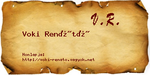 Voki Renátó névjegykártya